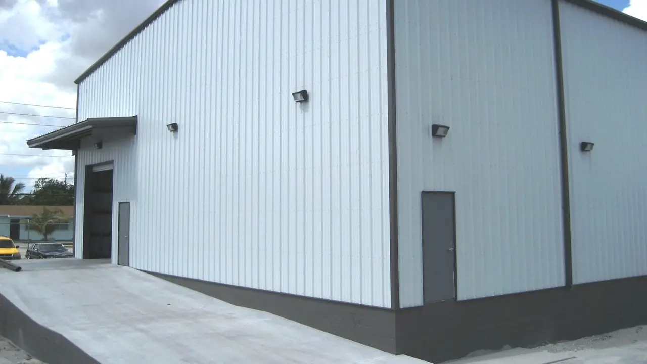 Buck Steel commercial steel distribution warehouse with loading dock